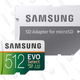 Samsung 512GB 100MB/s (U3) MicroSD Evo Select Memory Card | $100 | Amazon